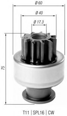 MAGNETI MARELLI 940113020384 Pinion, starter